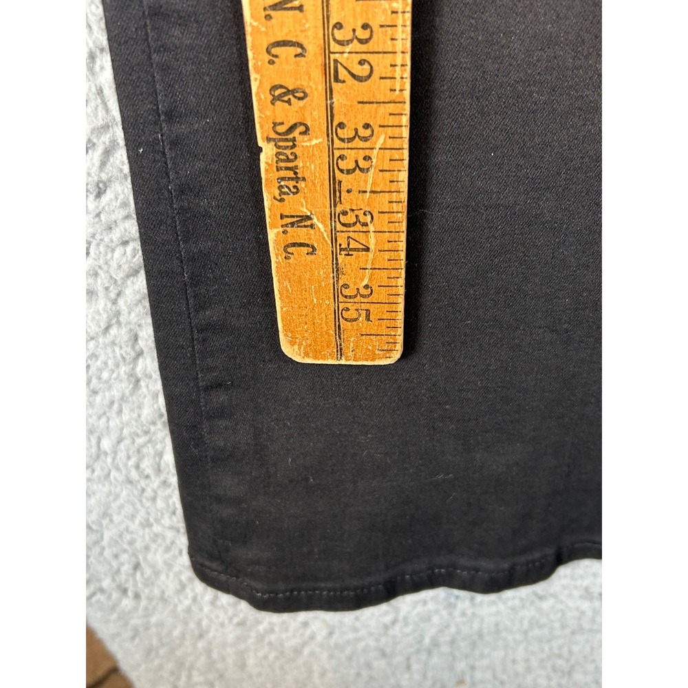 Levis 318 Shaping Wide Leg Jeans Womens 32 Black High Rise Stretch Denim Pants - Picture 6 of 11